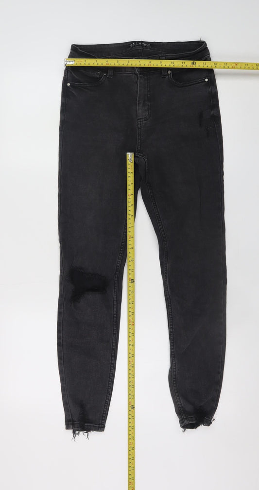 Womens UK Size 10 Denim Co Slim Fit Skinny Black Jeans