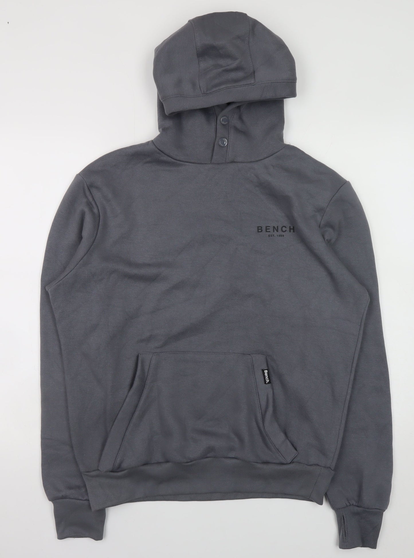 Mens UK Size M Bench Grey Pullover Hoodie