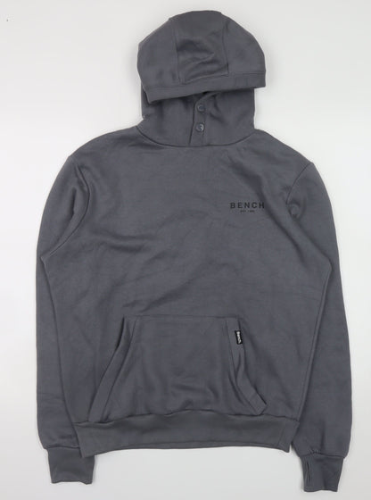 Mens UK Size M Bench Grey Pullover Hoodie