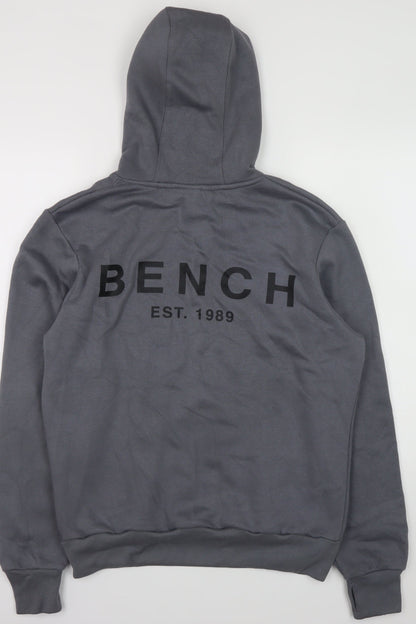 Mens UK Size M Bench Grey Pullover Hoodie
