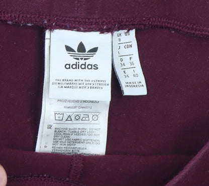 Womens UK Size 8 adidas  Leggings Brown Leggings