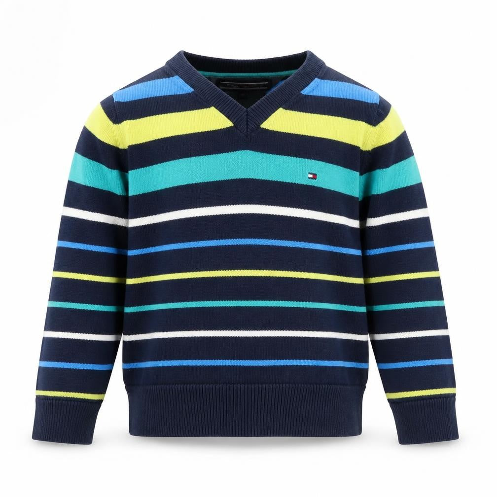 Boys UK Size 3 Years Tommy Hilfiger Blue Pullover Jumper