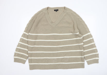 Womens UK Size 16 JD Williams Beige Pullover Jumper
