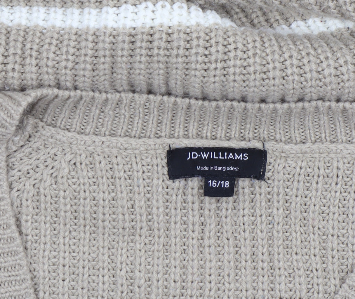Womens UK Size 16 JD Williams Beige Pullover Jumper