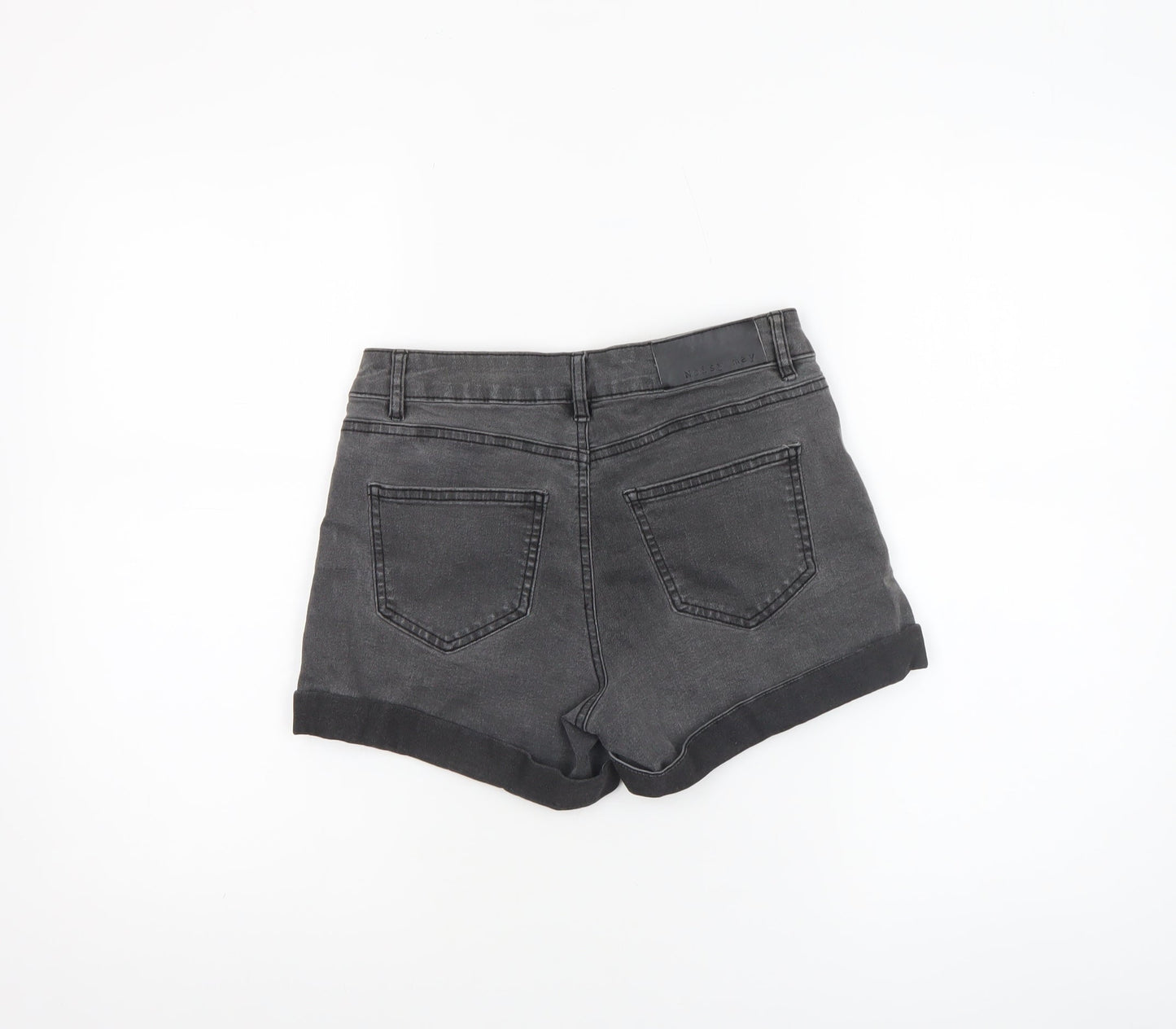 Noisy May Womens Grey Denim High Rise Hot Pants Shorts XS