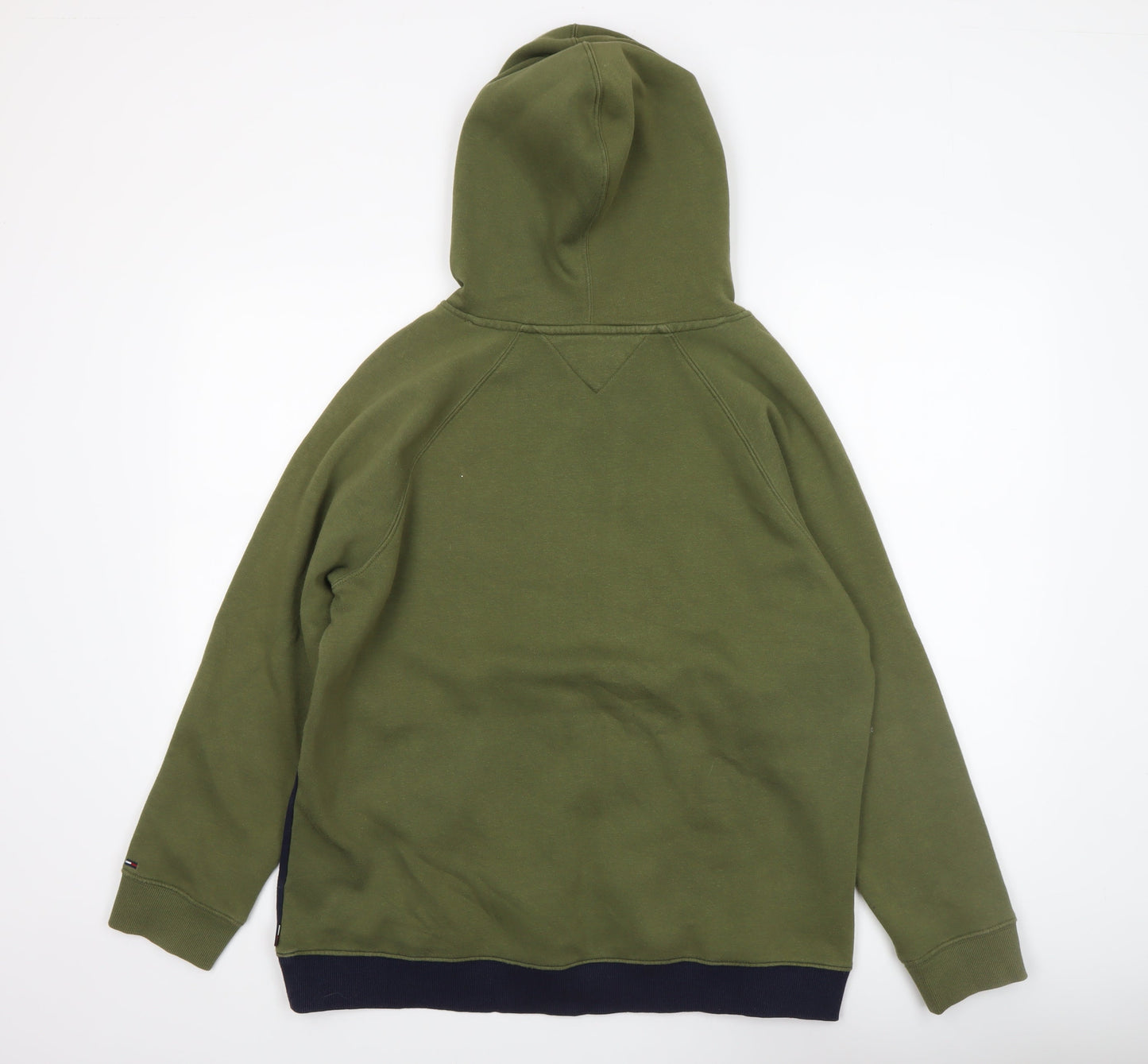 Mens UK Size M Tommy Hilfiger Green Pullover Hoodie