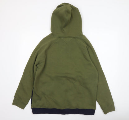 Mens UK Size M Tommy Hilfiger Green Pullover Hoodie