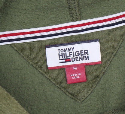 Mens UK Size M Tommy Hilfiger Green Pullover Hoodie