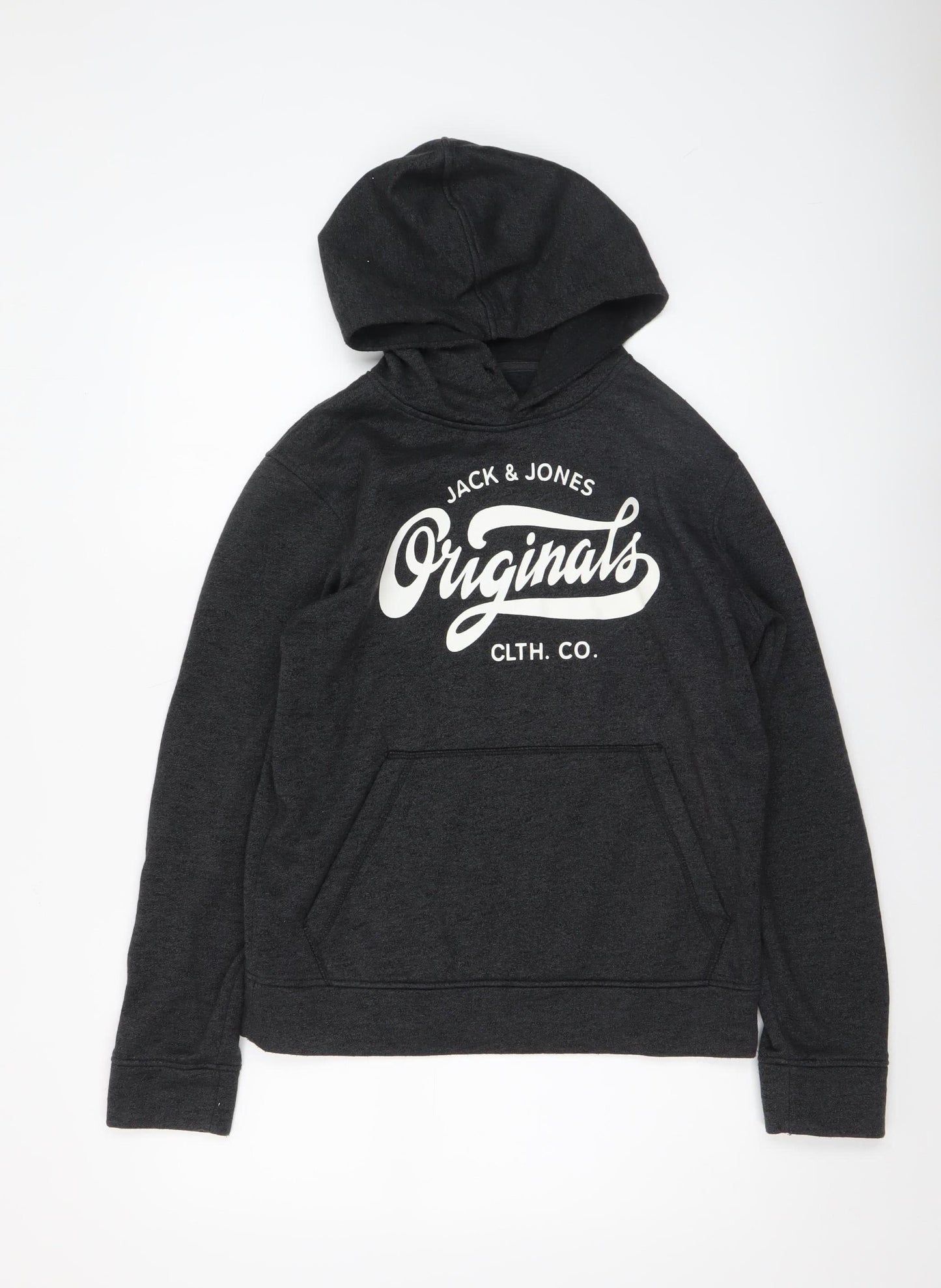 Mens UK Size S JACK & JONES Black Pullover Hoodie