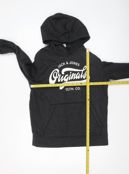 Mens UK Size S JACK & JONES Black Pullover Hoodie