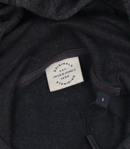 Mens UK Size S JACK & JONES Black Pullover Hoodie
