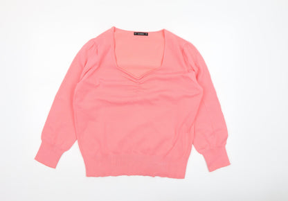 Womens UK Size L Dunnes Pink Pullover Jumper