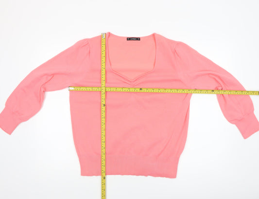 Womens UK Size L Dunnes Pink Pullover Jumper