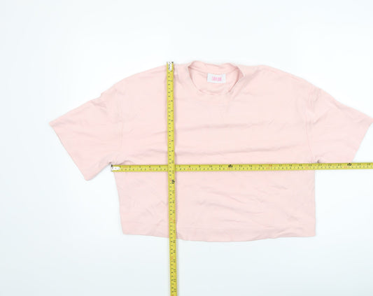 Womens UK Size 10 Savida Pink Cropped T-Shirt