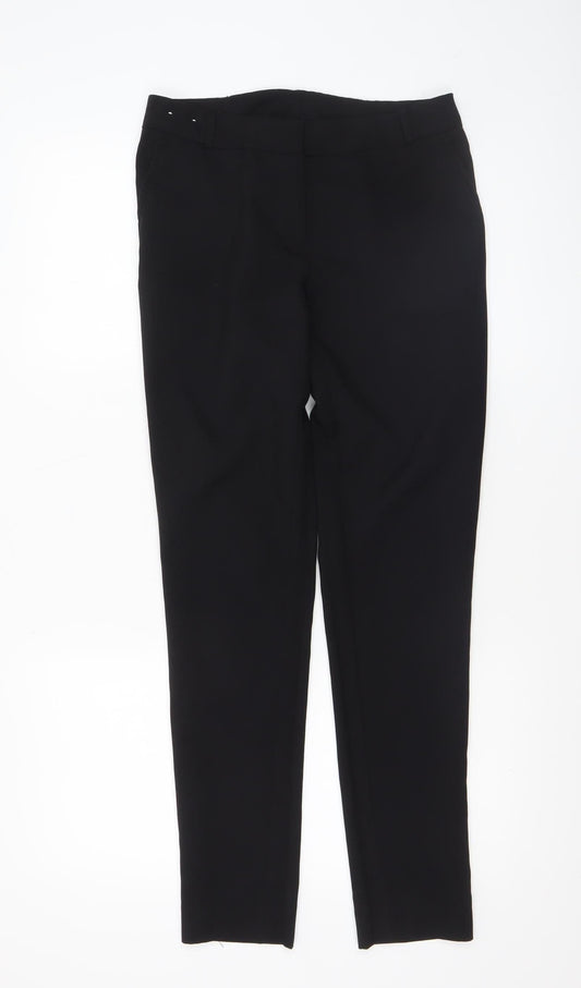 Womens UK Size 8 New Look Slim Fit Business Casual Workwear Black Trousers