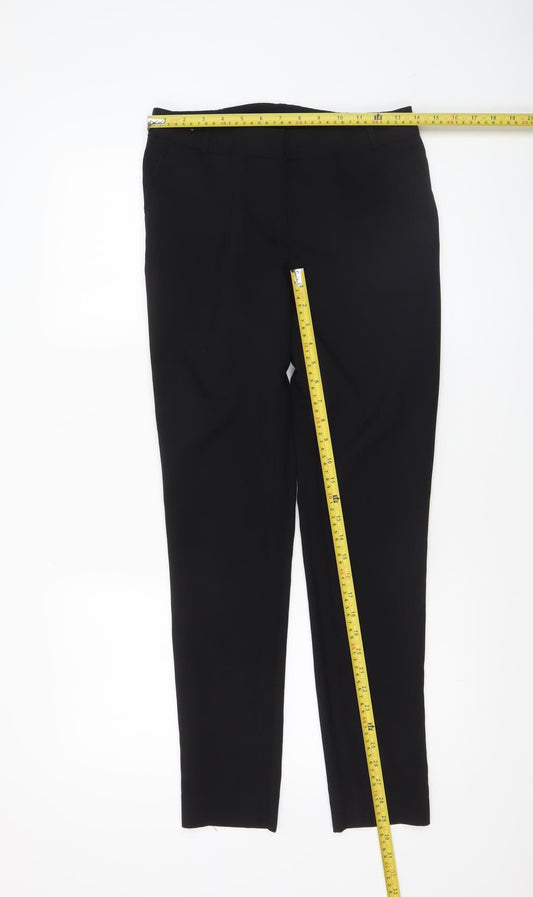 Womens UK Size 8 New Look Slim Fit Business Casual Workwear Black Trousers