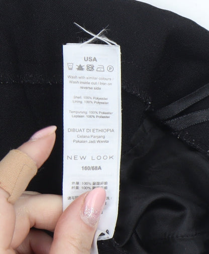 Womens UK Size 8 New Look Slim Fit Business Casual Workwear Black Trousers