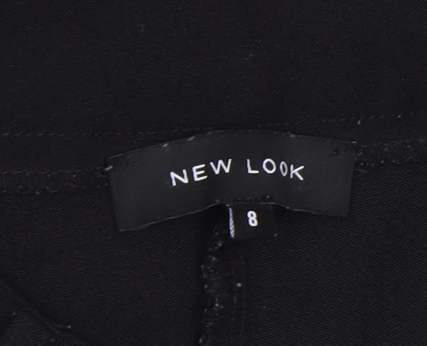 Womens UK Size 8 New Look Slim Fit Business Casual Workwear Black Trousers