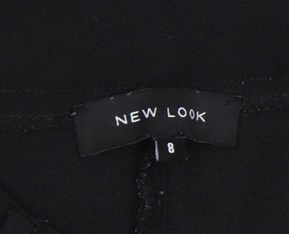 Womens UK Size 8 New Look Slim Fit Business Casual Workwear Black Trousers