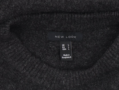 Womens UK Size L New Look Black Pullover Jumper