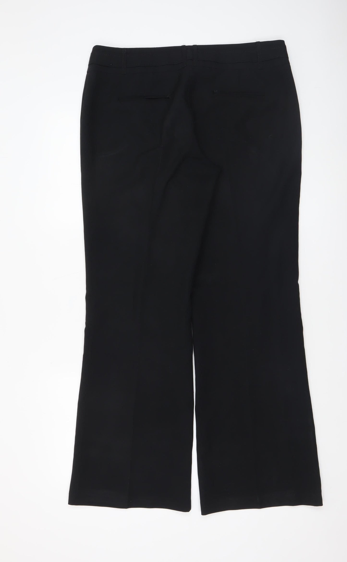 Womens UK Size 14 Dunnes Regular Fit Dress Pants Black Trousers