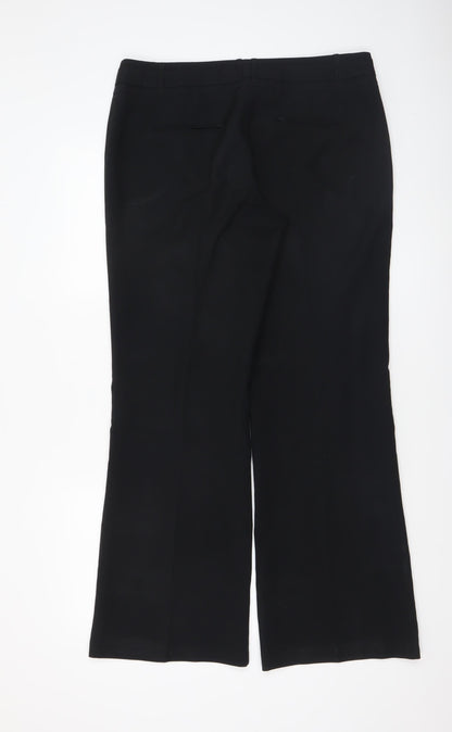 Womens UK Size 14 Dunnes Regular Fit Dress Pants Black Trousers