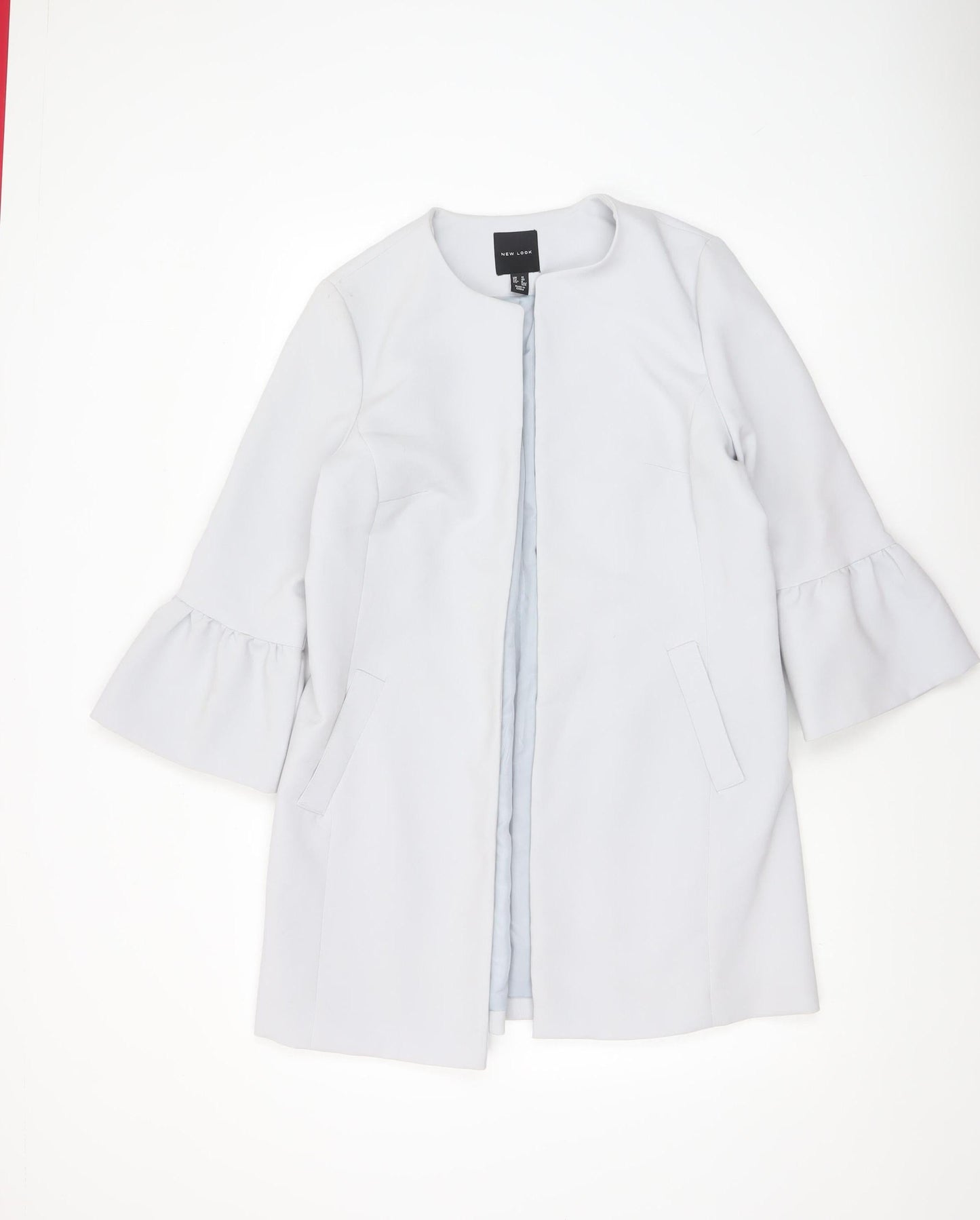 Womens UK Size 12 New Look Grey Overcoat
