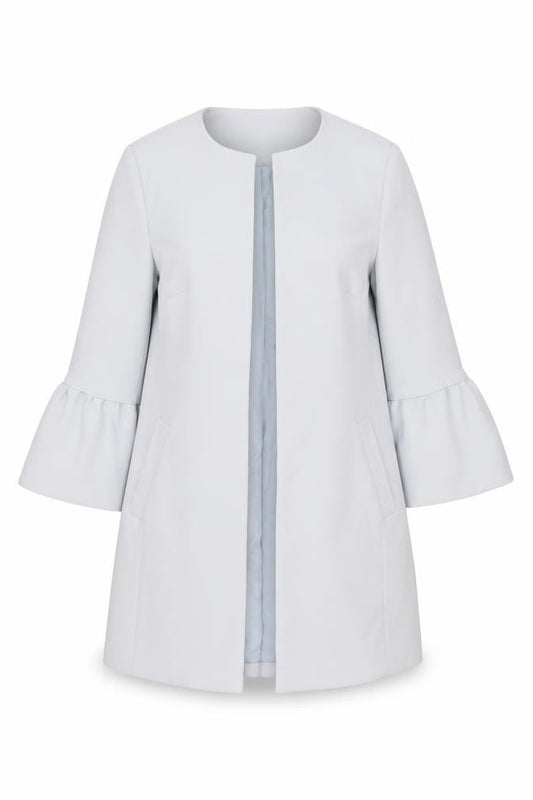 Womens UK Size 12 New Look Grey Overcoat