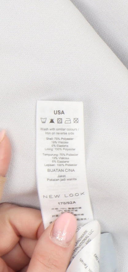 Womens UK Size 12 New Look Grey Overcoat