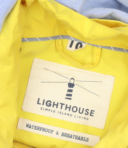 Womens UK Size 10 LIGHTHOUSE Yellow Rain Coat