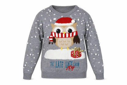 Womens UK Size M The Late Late Toy Show Grey Pullover Jumper