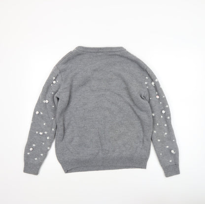 Womens UK Size M The Late Late Toy Show Grey Pullover Jumper