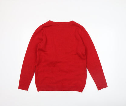 Womens UK Size S Dunnes Red Pullover Jumper