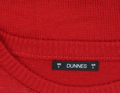 Womens UK Size S Dunnes Red Pullover Jumper