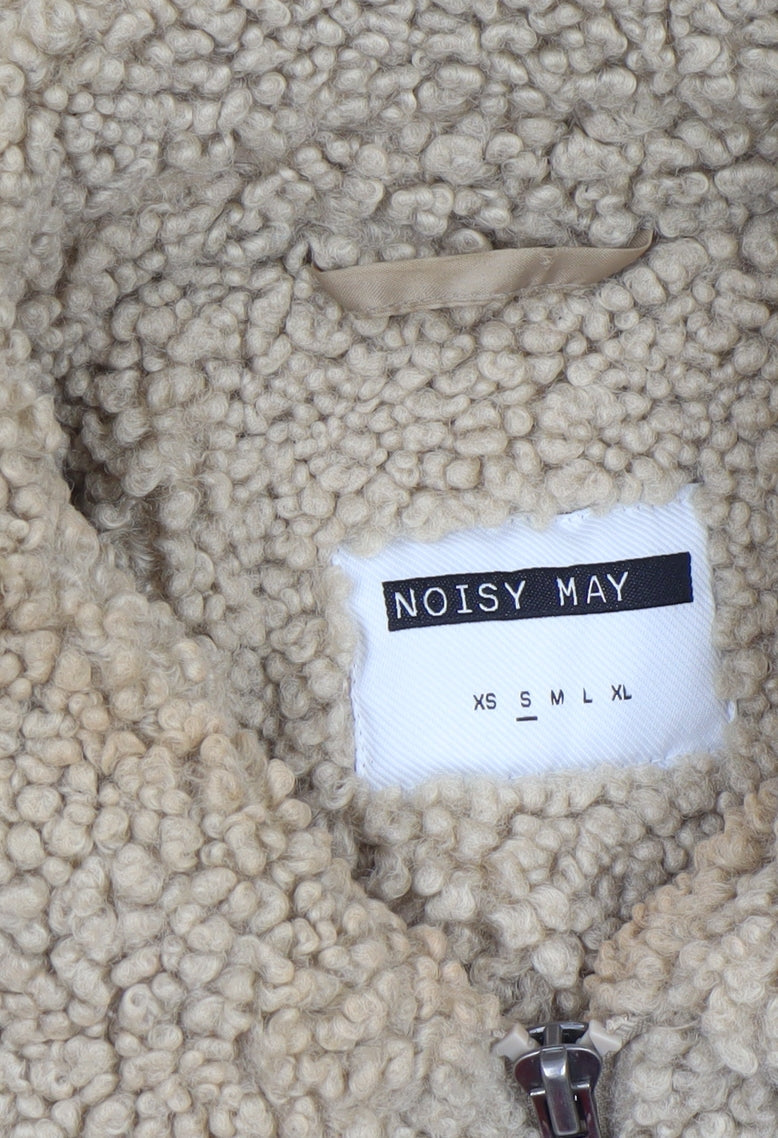 Womens UK Size M Noisy may Beige Bomber Jacket
