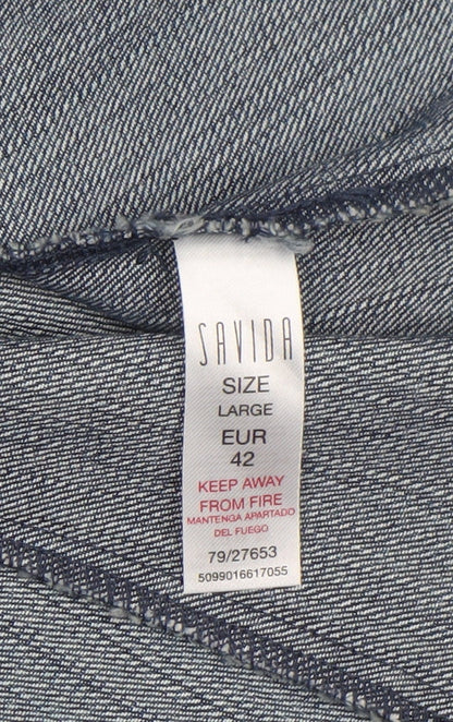 Womens UK Size 14 Savida Blue Basic Blouse