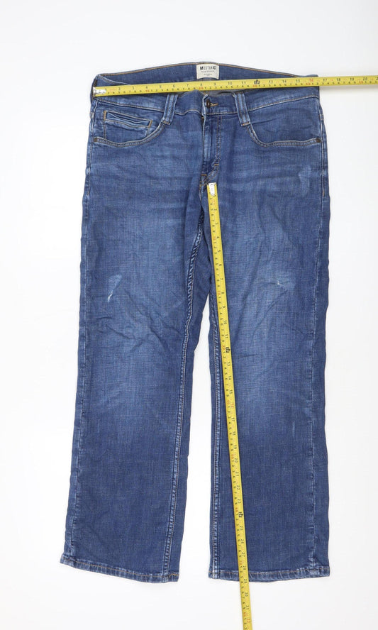 Mens UK Size L Mustang Regular Fit Bootcut Blue Jeans