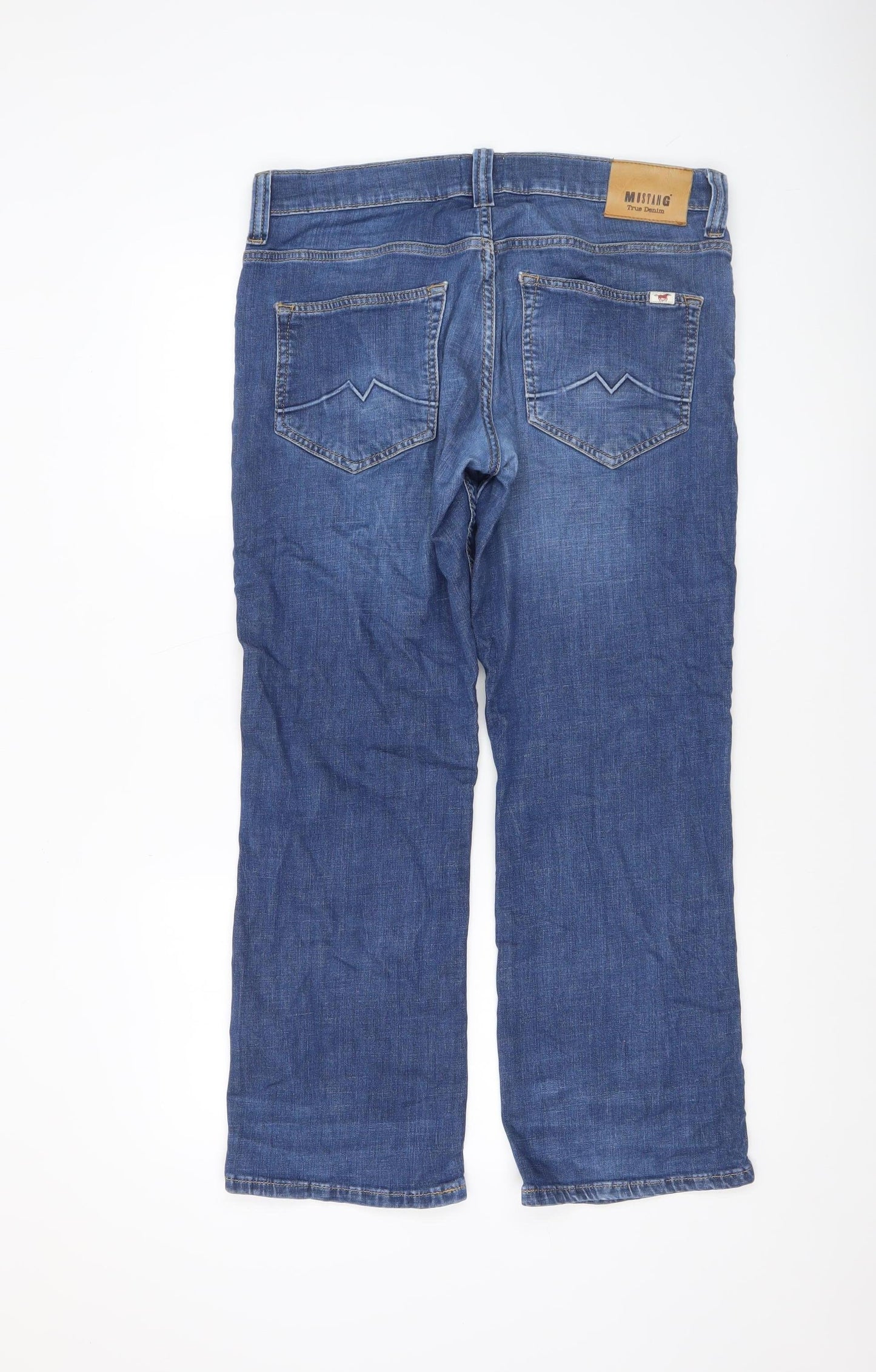 Mens UK Size L Mustang Regular Fit Bootcut Blue Jeans