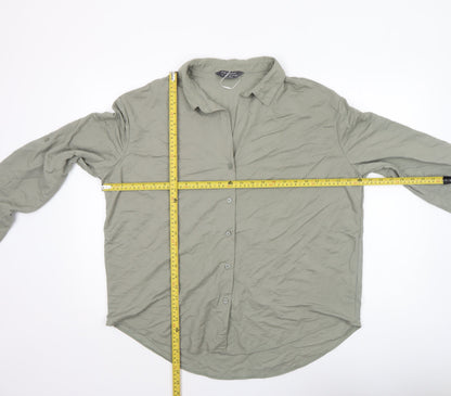 Womens UK Size L Primark Green Basic Button-Up