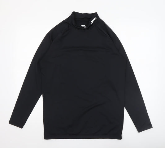 Mens UK Size L Slazenger Black Running & Jogging Gym & Training Football T-Shirt
