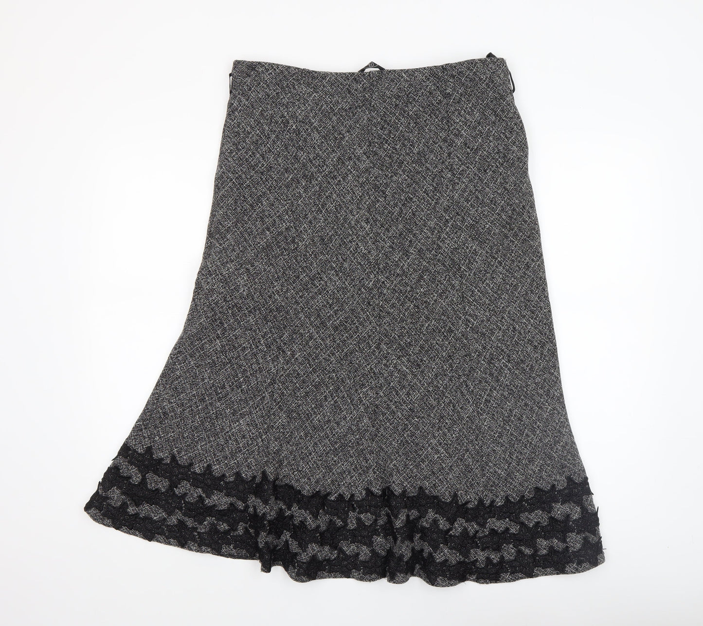 Womens UK Size 16 BM A-Line Tweed Skirt
