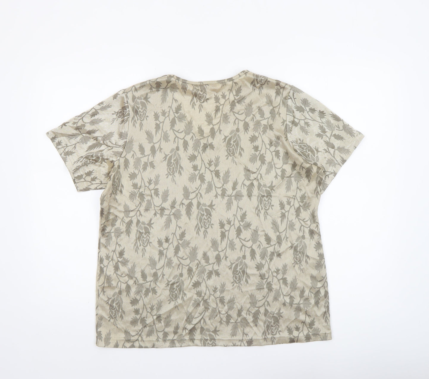 Womens UK Size 18 Honor Millburn at EWM Beige Basic T-Shirt