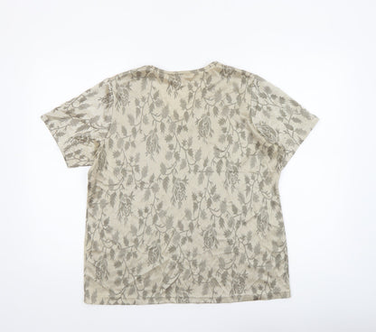 Womens UK Size 18 Honor Millburn at EWM Beige Basic T-Shirt