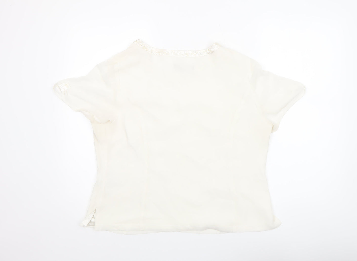 Womens UK Size 16 Jacques Vert Ivory Basic Blouse