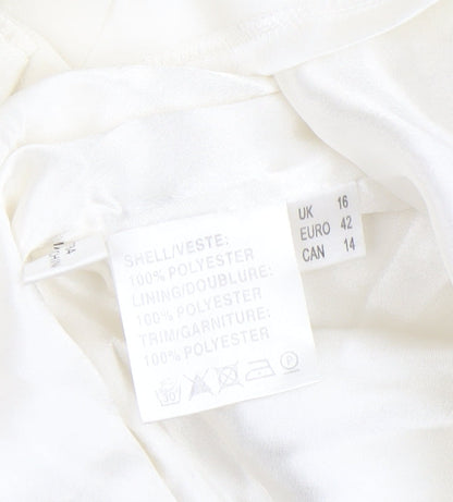 Womens UK Size 16 Jacques Vert Ivory Basic Blouse