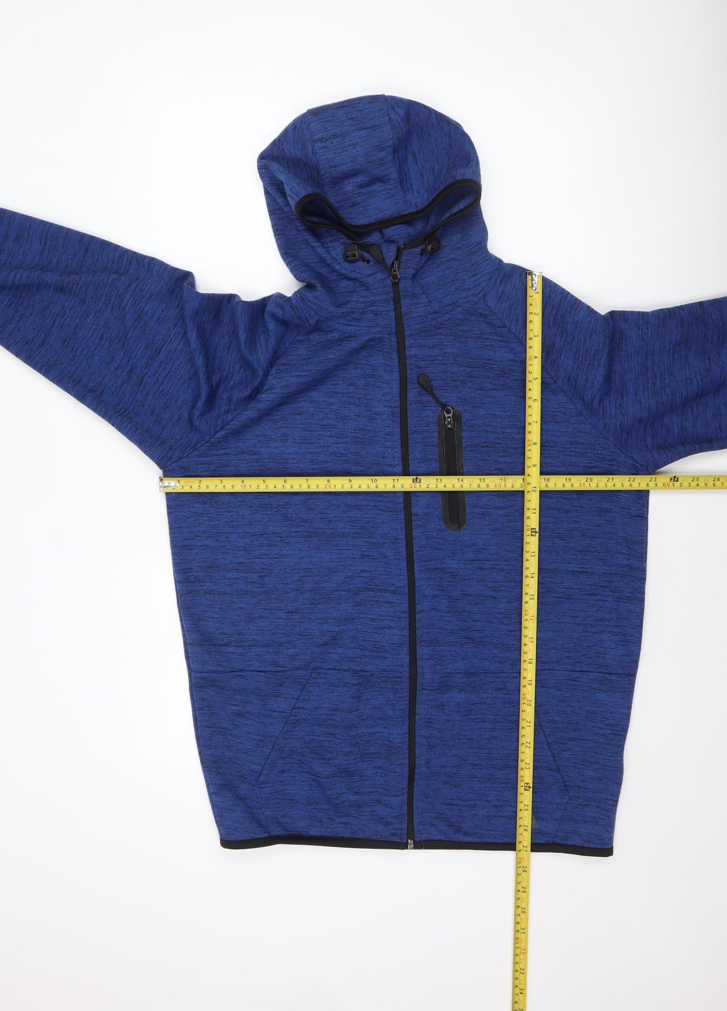 Mens UK Size L Dissident Blue Full Zip Hoodie