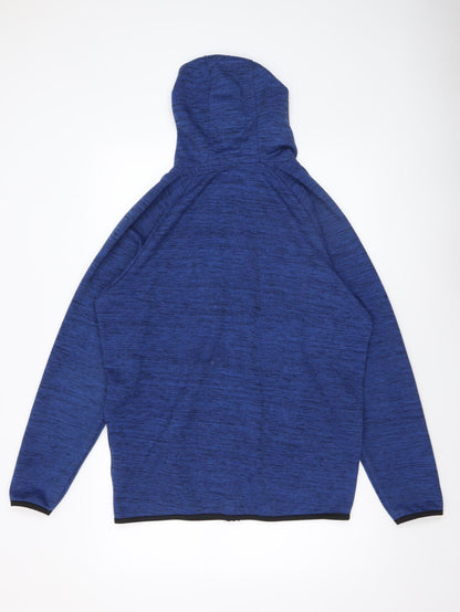 Mens UK Size L Dissident Blue Full Zip Hoodie