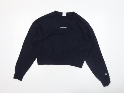 Womens UK Size L Champion Black Pullover Sweatshirt