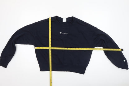 Womens UK Size L Champion Black Pullover Sweatshirt