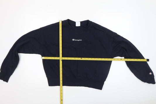 Womens UK Size L Champion Black Pullover Sweatshirt